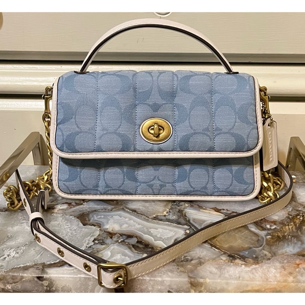 Coach Chambray Turnlock Crossbody Bag!